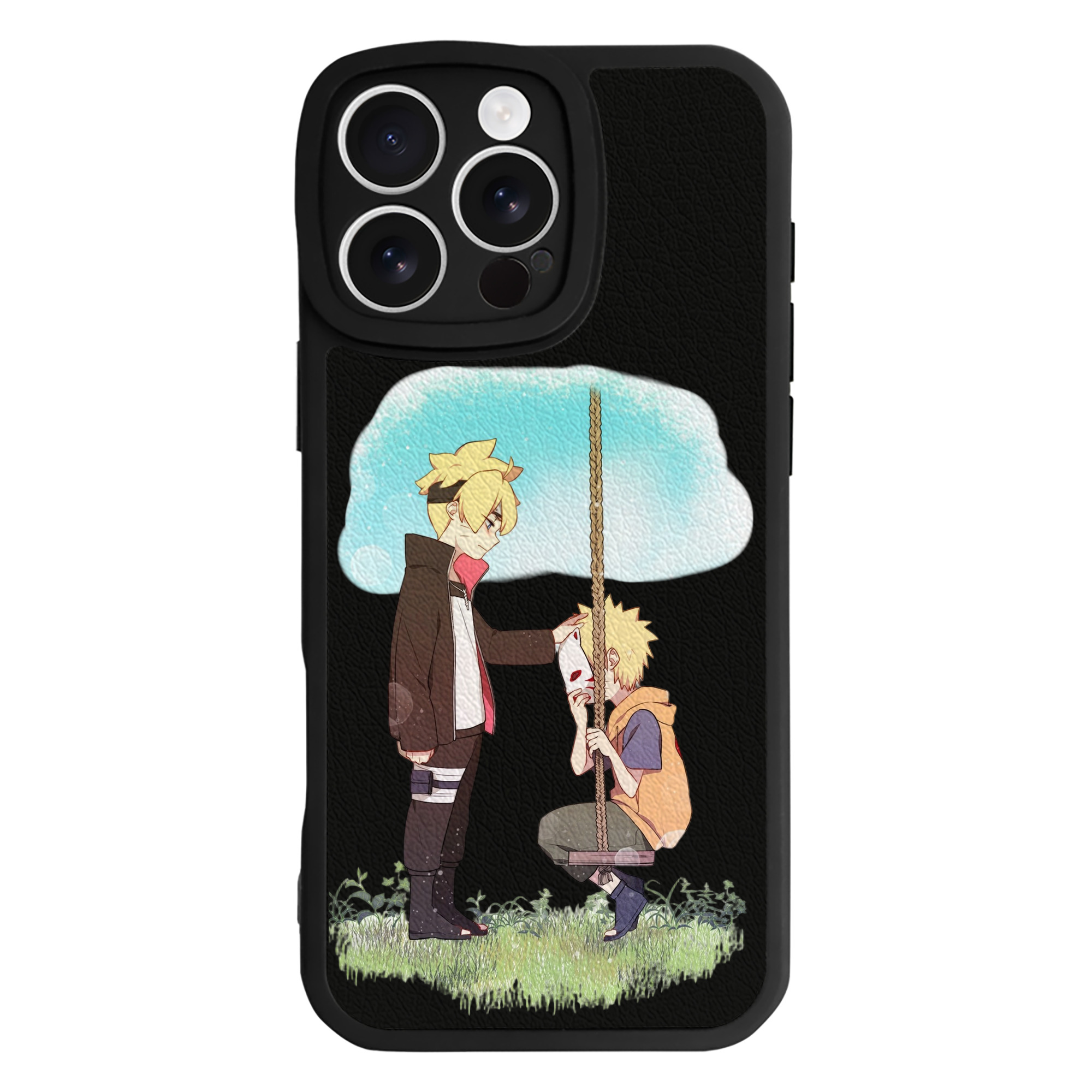 （画像用） NARUTO -ナルト- うずまき ボルト Uzumaki Boruto 【iPhone 16シリーズ対応】シリコンスマホケース（レザー調） 材質：シリコン